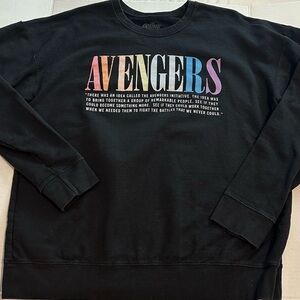 Size large Avengers rainbow black sweatshirt from boxlunch